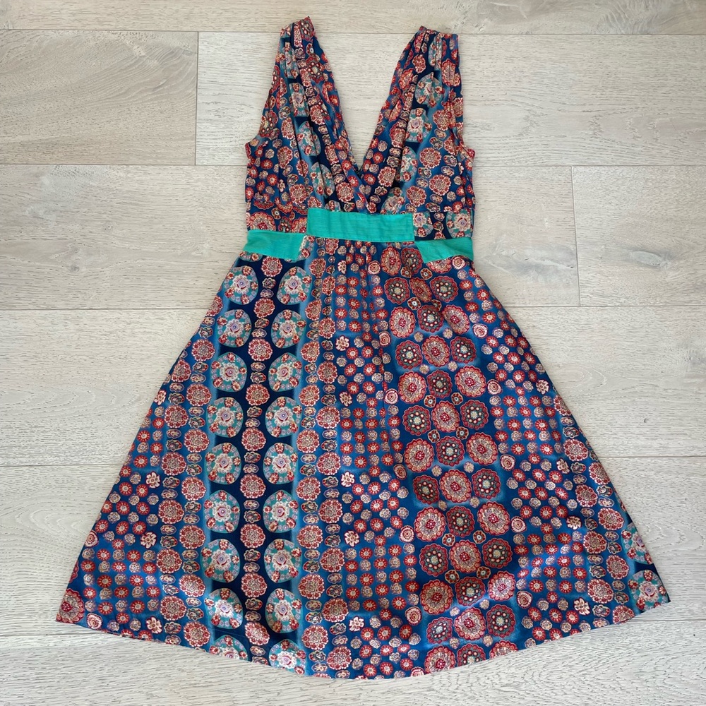 Marc Jacobs geometric floral cotton dress size 2
